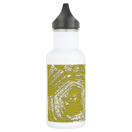 Mosterd Schildpad abstracte print van LeahG Waterfles (Links)