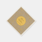 Mosterd Spice Bruiloft Elegant Twig Patroon Servet (Hoek)