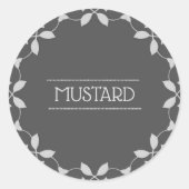Mosterd Spice Jar Labels Stickers (Voorkant)