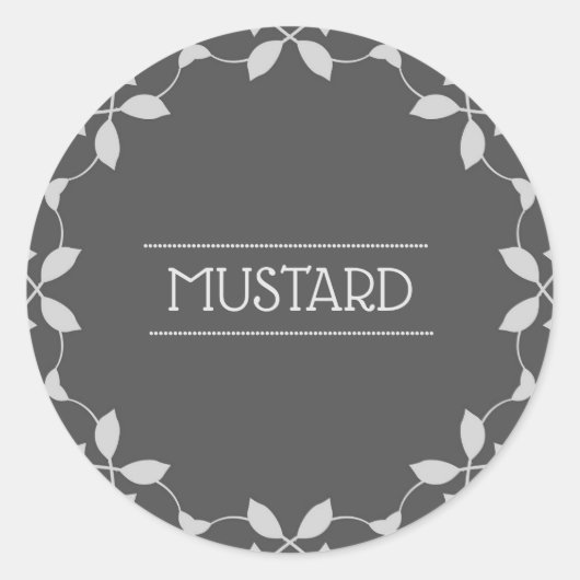 Mosterd Spice Jar Labels Stickers (Voorkant)