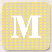 Mosterd Spice Moods Stippen met monogram Bier Onderzetter (Voorkant)