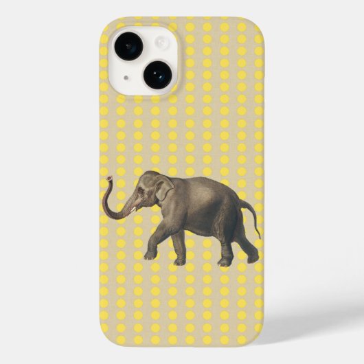 Mosterd Spice Moods Stippen met olifant Case-Mate iPhone Case (Achterkant)