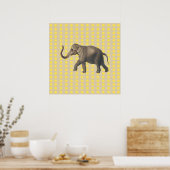 Mosterd Spice Moods Stippen met olifant Poster (Keuken)