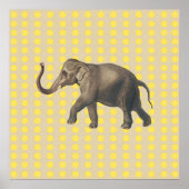 Mosterd Spice Moods Stippen met olifant Poster (Voorkant)
