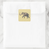 Mosterd Spice Moods Stippen met olifant Vierkante Sticker (Tas)