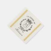 Mosterd  Stijl Frans Sack Custom Monogram Servet (Hoek)