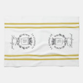 Mosterd stijl Franse zak met aangepaste naam Theedoek (Horizontaal)