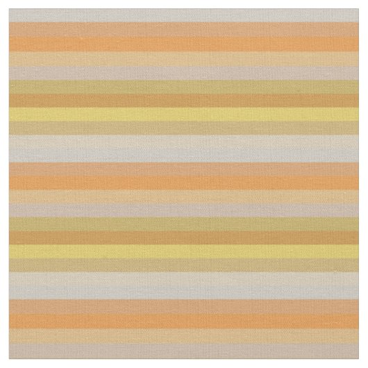 Mosterd & Terracotta Aardtint Horizontale Streep Stof (Close Up)
