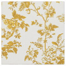 Mosterd Toile Bloemranken