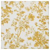 Mosterd Toile Bloemranken Stof (Swatch)
