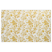 Mosterd Toile Bloemranken Stof (Fat Quarter)