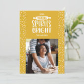 Mosterd | Vakantie Bakken Geesten Bright Foto Feestdagenkaart (Staand voorkant)