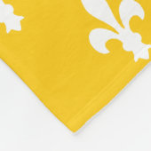 Mosterd Victoriaans Fleur de Lys Fleece Deken (Hoek)