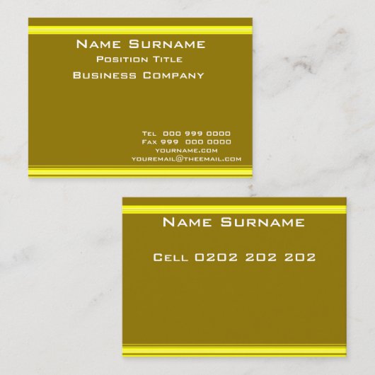 mosterd-Visitekaartje Visitekaartje (Voorkant / Achterkant)