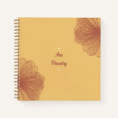 Mosterd Wassen Custom Floral Notitieboek (Voorkant)