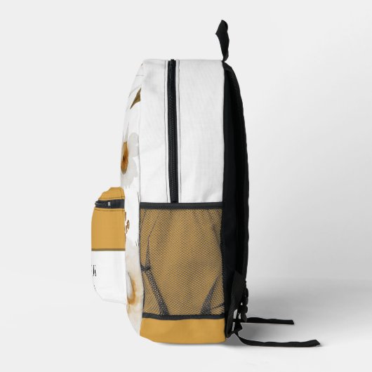 Mosterd Waterverf Bloemenbruid Rugzak (Rechts)