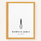 Mosterd Witte Balloon Whisk Notitieboek (Voorkant)