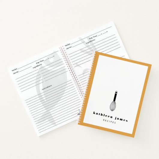 Mosterd Witte Balloon Whisk Notitieboek (Binnen)