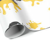Mosterd Wrapping Paper White voor alle gelegenhede Cadeaupapier (Rol Hoek)