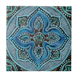 mosterdblaaspatroontegels tegeltje