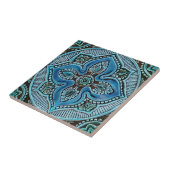 mosterdblaaspatroontegels tegeltje (Zijkant)