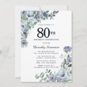 mosterdblauw 80e verjaardag kaart