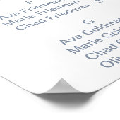 Mosterdblauw flesjes - Alfabetische zitrooster Poster (Hoek)