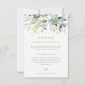 Mosterdblauw Florals — Specificatiekaart Kaart (Voorkant)