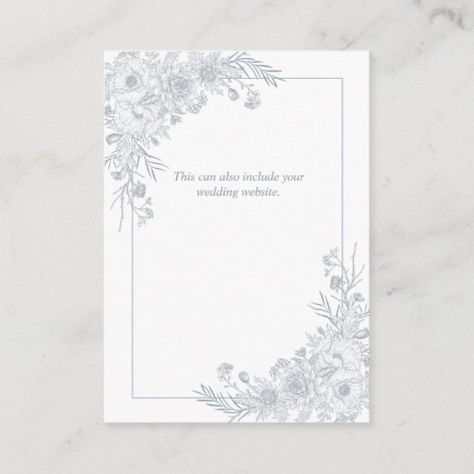 mosterdblauw-lijn (art bruiloft) informatiekaartje (Achterkant)