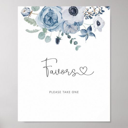 mosterdblauwe eucalyptusgunsten poster (Voorkant)