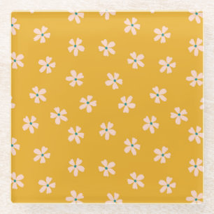 Mosterdbloem:  sisblender glazen onderzetter