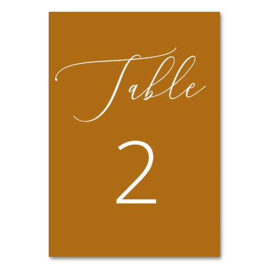 Mosterdbruin minimalistisch script herfstbruiloft kaart (Achterkant)