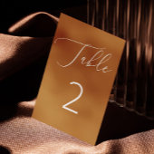 Mosterdbruin minimalistisch script herfstbruiloft kaart