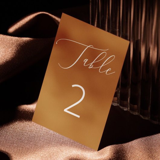 Mosterdbruin minimalistisch script herfstbruiloft kaart