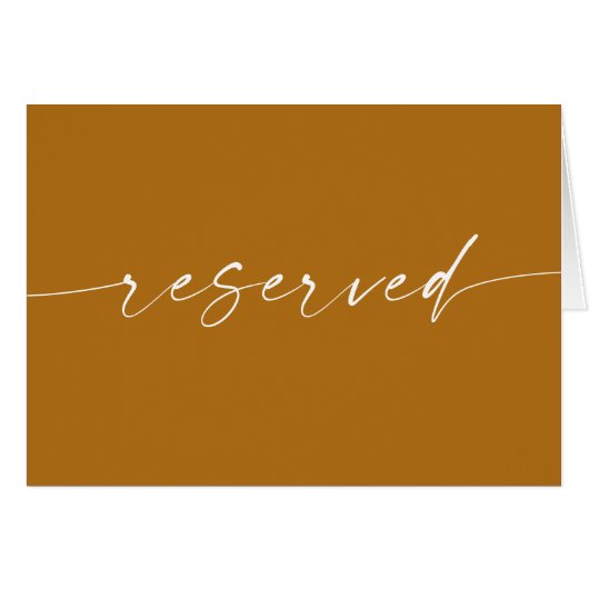 Mosterdbruine herfstbruiloft | gereserveerd script (Voorkant Horizontaal)