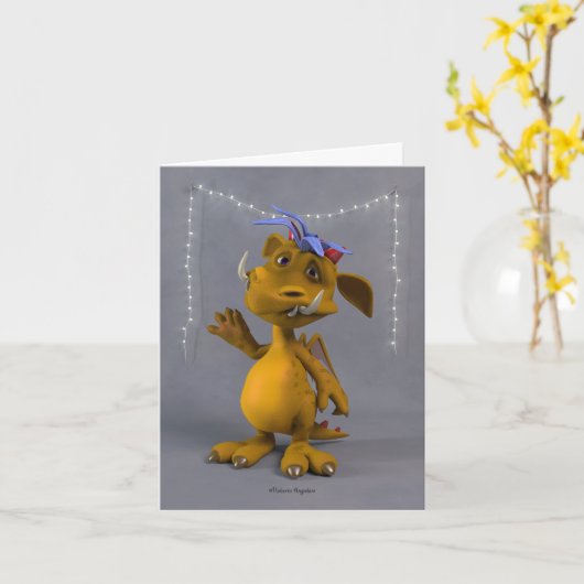 Mosterddraak Kaart (Gele Bloem)