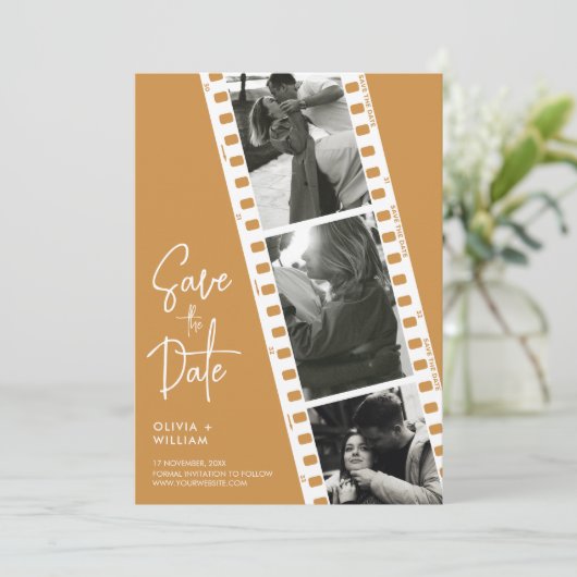 Mosterdfotocabine Sla de uitnodiging voor de datum (Staand voorkant)