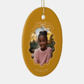 Mosterdgeel Blush Pink Simple Bow Ornament (Rechts)