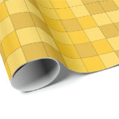 Mosterdgeel dambord Mosterd Cadeaupapier (Rol Hoek)