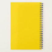 Mosterdgeel Eenvoudig Monogram Initialen en Naam Planner (Achterkant)