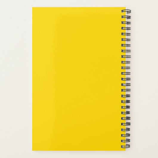 Mosterdgeel Eenvoudig Monogram Initialen en Naam Planner (Achterkant)