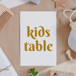 Mosterdgeel eenvoudige minimalistische bruiloft ki kaart