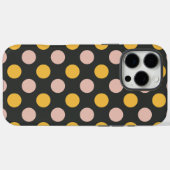 Mosterdgeel en Roze Stippenpatroon Case-Mate iPhone Case (Achterkant (horizontaal))