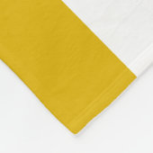 Mosterdgeel en witte verticale strepen fleece deken (Hoek)