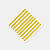 Mosterdgeel en witte verticale strepen servet (Hoek)