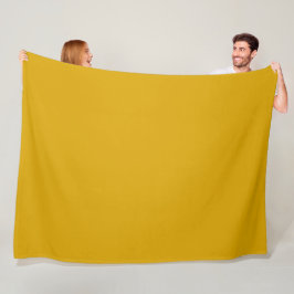 Mosterdgeel Fleece Deken