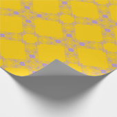 Mosterdgeel geschenkdoos inpakpapier (Hoek)