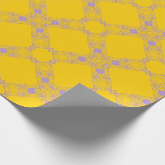 Mosterdgeel geschenkdoos inpakpapier (Hoek)