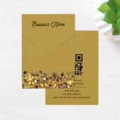 Mosterdgeel goud QR code ketting display kaart (Bureau)