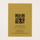 Mosterdgeel goud QR code ketting display kaart (Achterkant)